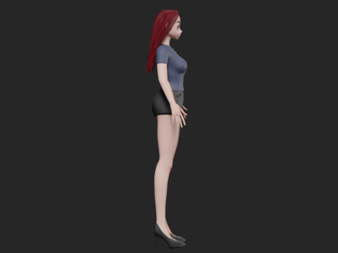 Basic Standard girl V29925 3D Model
