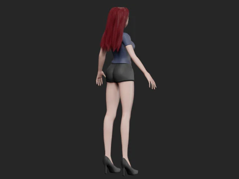 Basic Standard girl V29925 3D Model