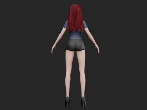 Basic Standard girl V29925 3D Model