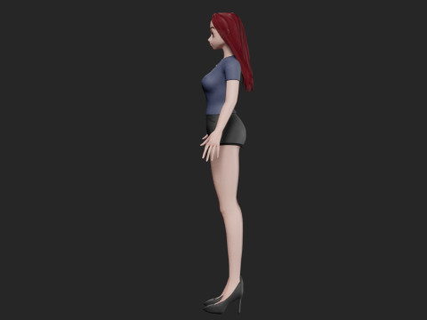 Basic Standard girl V29925 3D Model