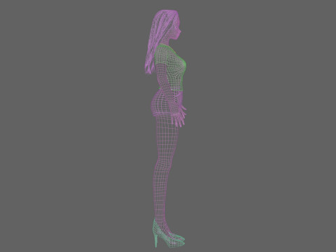 Basic Standard girl V29925 3D Model