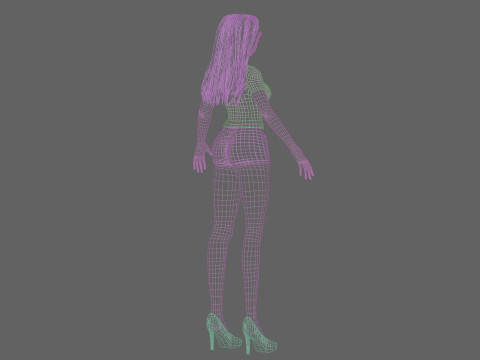 Basic Standard girl V29925 3D Model