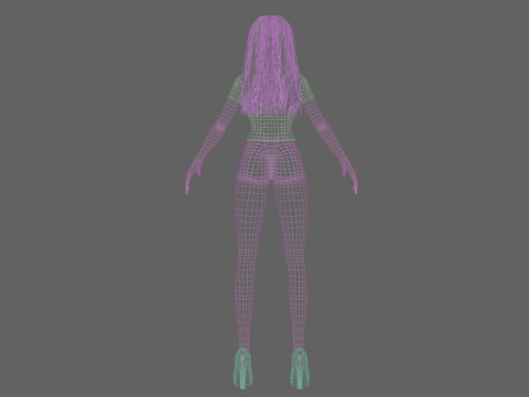 Basic Standard girl V29925 3D Model