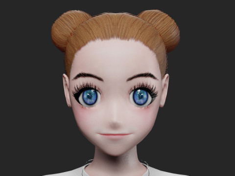 Basic sweet girl V19539 3D Модель
