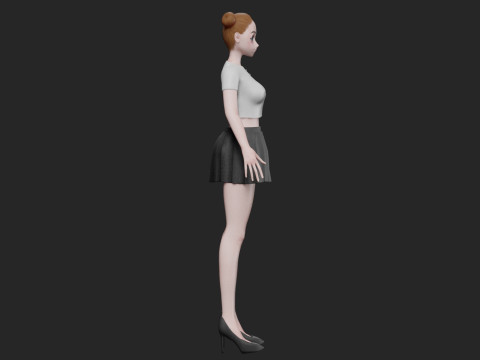Basic sweet girl V19539 3D Модель