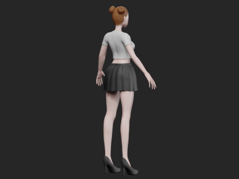 Basic sweet girl V19539 3D Модель