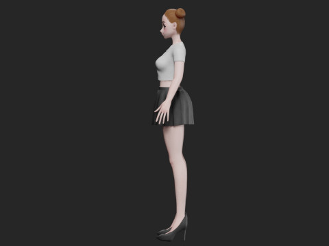 Basic sweet girl V19539 3D Модель