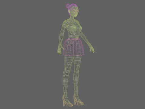 Базова мила дівчинка V19539 3D Модель