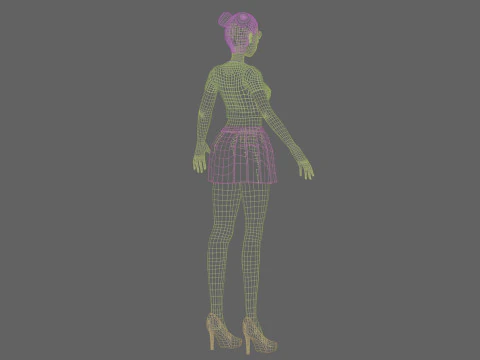 Базова мила дівчинка V19539 3D Модель