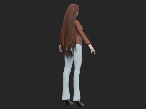 Beautiful anime girl V34029 3D Model