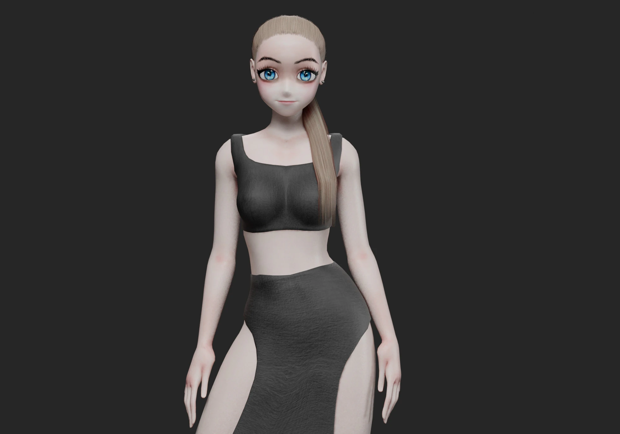 Beautiful Basic girl V20086 3D Model .c4d .max .obj .3ds .fbx .stl .blend 