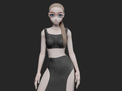 Beautiful Basic girl V20086 3D Model