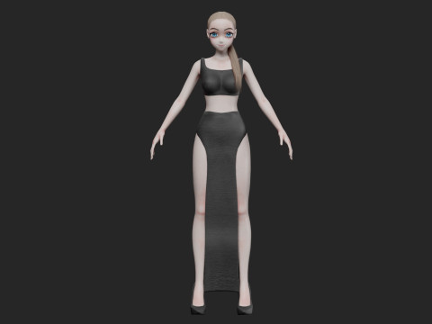Beautiful Basic girl V20086 Modèle 3D