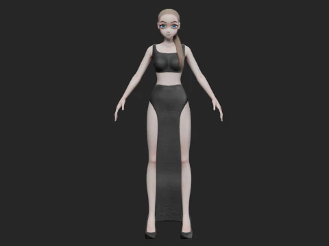 Beautiful Basic girl V20086 3D Model