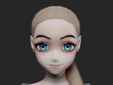 Beautiful Basic girl V20086 3D Model