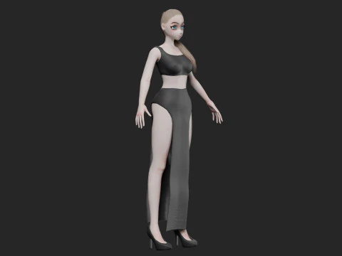 Beautiful Basic girl V20086 3D Model