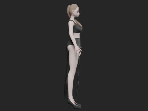 Beautiful Basic girl V20086 Modèle 3D