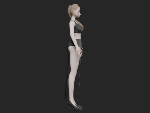 Beautiful Basic girl V20086 3D Model