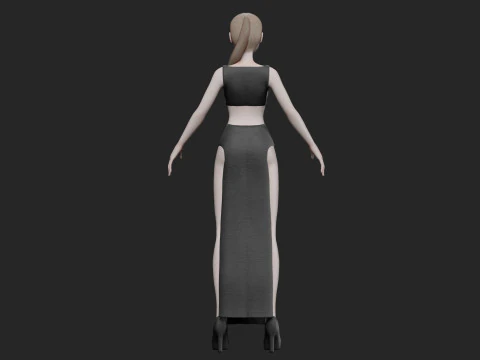 Beautiful Basic girl V20086 3D Model