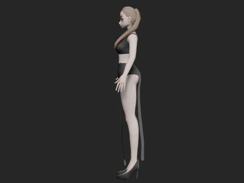 Beautiful Basic girl V20086 3D Model