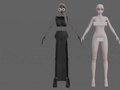 Beautiful Basic girl V20086 Modèle 3D