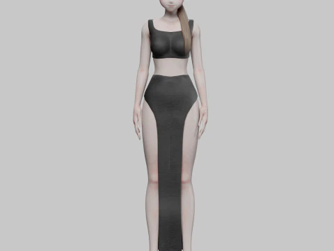 Beautiful Basic girl V20086 3D Model