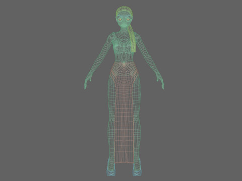 Beautiful Basic girl V20086 Modèle 3D