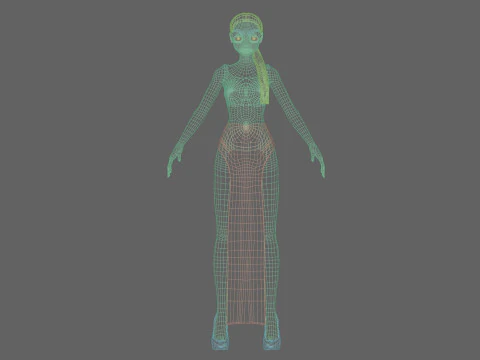 Beautiful Basic girl V20086 3D Model