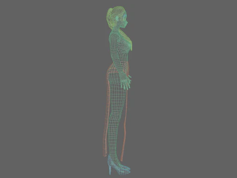 Beautiful Basic girl V20086 3D Model