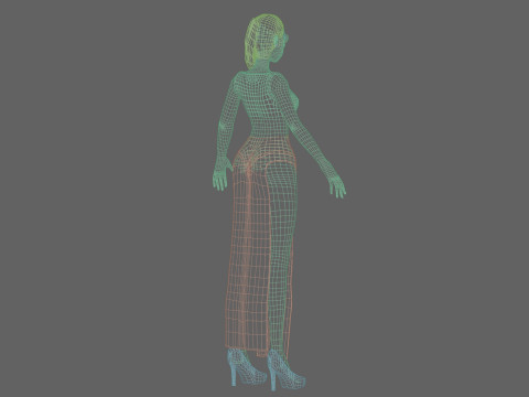 Beautiful Basic girl V20086 Modèle 3D