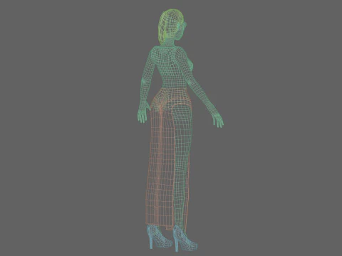Beautiful Basic girl V20086 3D Model