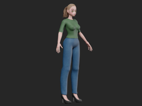 Beautiful cute girl V23528 Model 3D