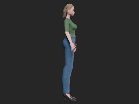 Beautiful cute girl V23528 Model 3D