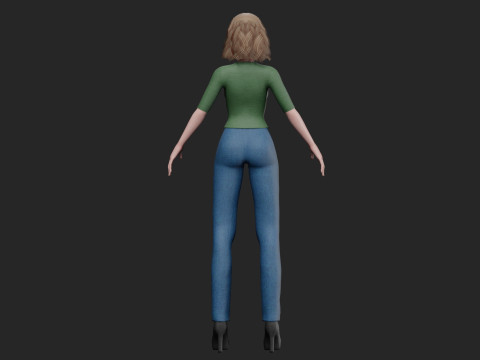 Beautiful cute girl V23528 Model 3D