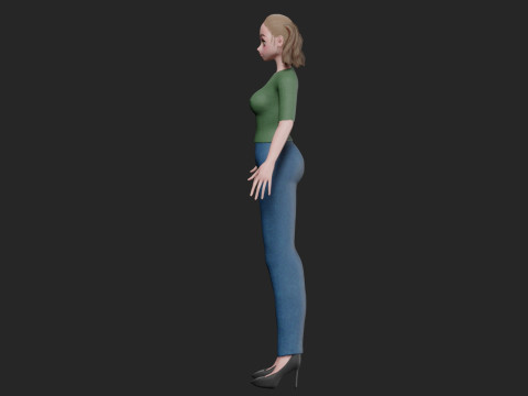 Beautiful cute girl V23528 Model 3D