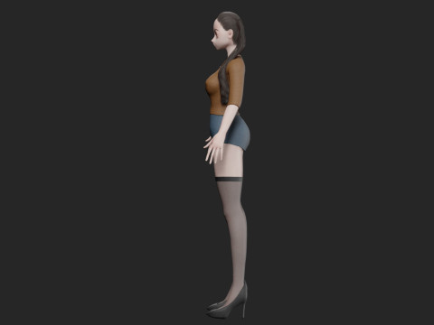 Cartoon cute girl V26068 3Dモデル