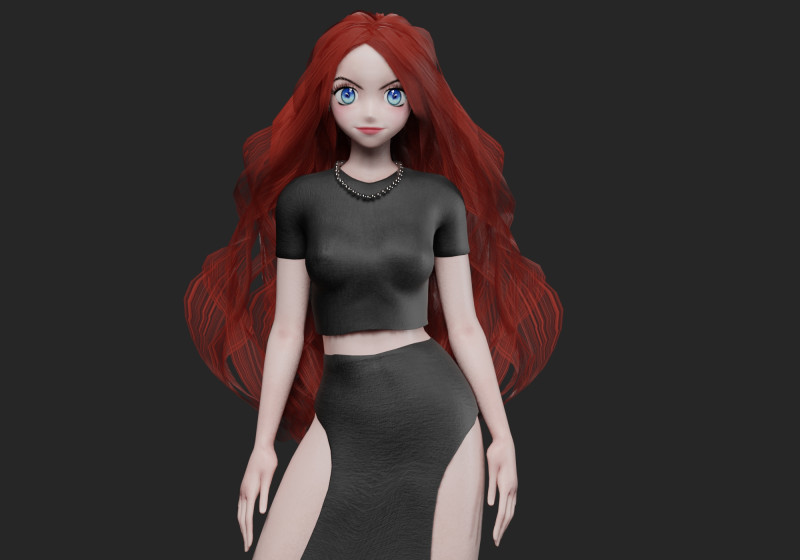 Classic anime girl V36507 Modelo 3D .c4d .max .obj .3ds .fbx .stl .blend 