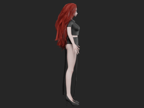 Classic anime girl V36507 Modelo 3D