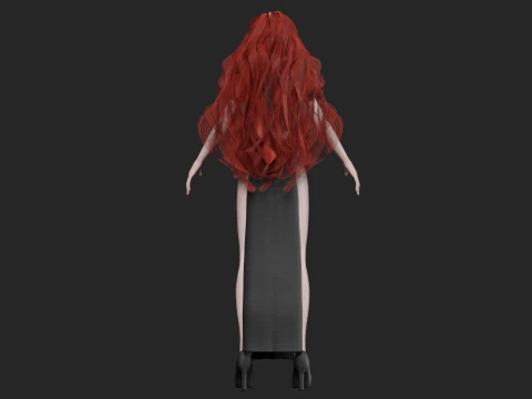 Classic anime girl V36507 3D Model