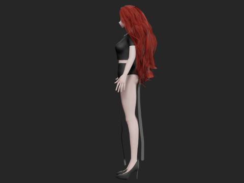 Classic anime girl V36507 Modelo 3D