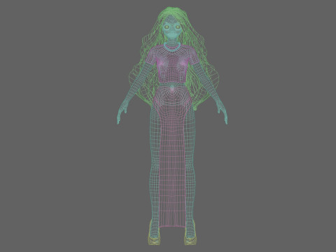 Classic anime girl V36507 Modelo 3D