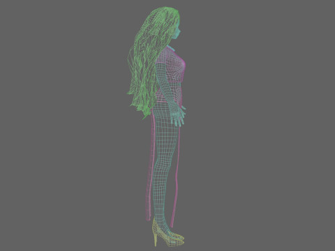 Classic anime girl V36507 Modelo 3D