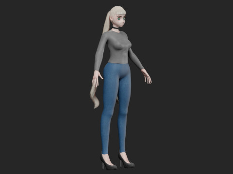 Classic Basic girl V24289 3Dモデル
