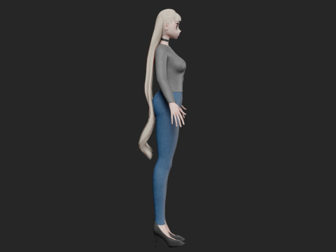 Classic Basic girl V24289 3Dモデル