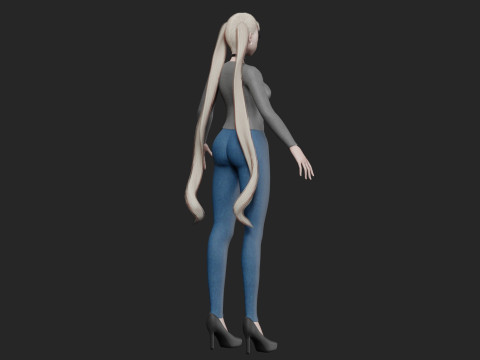 Classic Basic girl V24289 3Dモデル