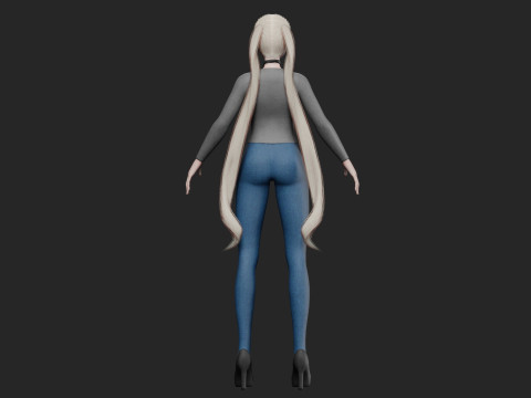 Classic Basic girl V24289 3Dモデル