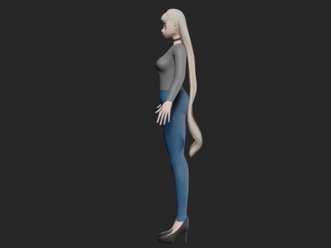 Classic Basic girl V24289 3Dモデル