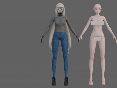 Classic Basic girl V24289 3Dモデル
