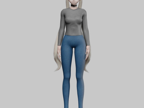 Classic Basic girl V24289 3Dモデル