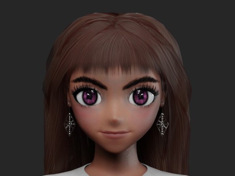 Classic cute girl V33862 Modelo 3D